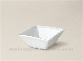 COUPELLE CARREE PORCELAINE BLANCHE CREUSE KYOTO 7X7