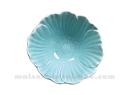 COUPELLE FLEUR BLEU GIVRÉ D14 H6CM
