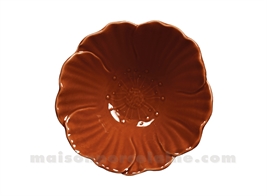 COUPELLE FLEUR MARRON D14 H6CM