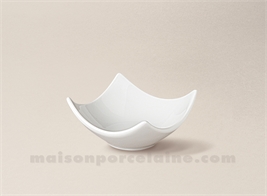 COUPELLE TAPAS PORCELAINE BLANCHE CARREE CREUSE DESIGN N°4 7X7