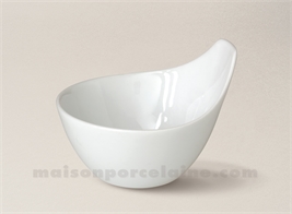 COUPELLE TAPAS PORCELAINE BLANCHE CREUSE PRISE VESUVE 9.5X7