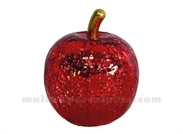 DÉCO LED POMME MINI ROUGE VIEILLIT À PILES D7 H9CM