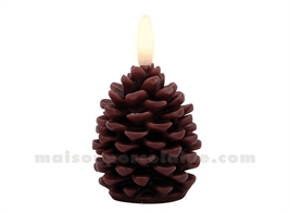 DÉCO POMME DE PIN LED À PILES D6 H10,8CM
