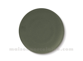 DESSERT PLATE PORCELAIN COUPE 'OKRA OLIVE' D21CM