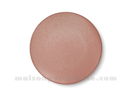 DESSERT PLATE PORCELAIN COUPE 'OKRA TERRACOTA' D21CM
