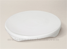 DESSOUS DE PLAT PORCELAINE BLANCHE ROND PIEDS 16X2