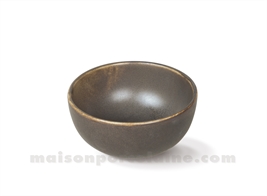 DISH PORCELAIN 'OKRA MAHOGANY' 10X5CM