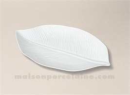 FEUILLE PALME LIMOGES PORCELAINE BLANCHE MM 23,5X13