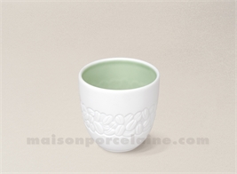 GOBELET EXPRESSO / PHOTOPHORE BISCUIT PORCELAINE DE LIMOGES 12CL