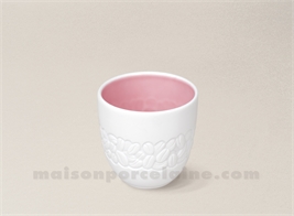 GOBELET EXPRESSO / PHOTOPHORE BISCUIT PORCELAINE DE LIMOGES 12CL