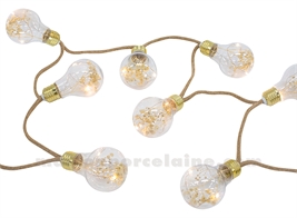 GUIRLANDE LUMINEUSE DÉCO AMPOULES LED (À PILES) 1,5M