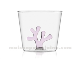 ICHENDORF -  CORAIL - GOBELET  ROSE - H8 X8,5CM 35CL