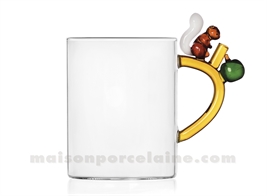 ICHENDORF  - FRUITS ET FLEURS - MUG ECUREUIL - H10 X D8CM 45CL