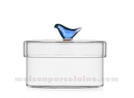ICHENDORF  - OISEAUX - BOITE BASSE OISEAU BLEU H10,5X 12CM