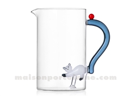 ICHENDORF  - TABBY CAT - PICHET DROIT CHAT BLANC/ANSE BAIE ROSE 1,5L