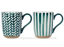 INDIGREEN - MUG EMERAUDE 40CL - SET/2ASS