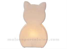 LAMPE BISCUIT - CHAT H30-18X10CM