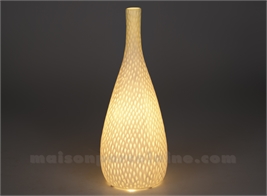 LAMPE BISCUIT PORCELAINE - ALLONGEE POINTS GM 12X113.5XH31.8CM