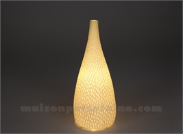 LAMPE BISCUIT PORCELAINE - ALLONGEE POINTS PM 10.6X12.2XG26.5CM
