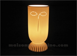 LAMPE BISCUIT PORCELAINE - ARTY VISAGE D11XH24