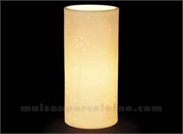 LAMPE BISCUIT PORCELAINE - CYLINDRIQUE - SILLON  D11H24