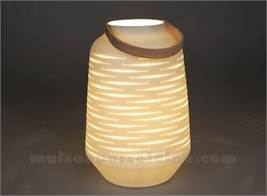 LAMPE BISCUIT PORCELAINE - D17 H25cm