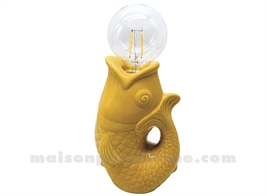 LAMPE LED POISSON SAFRAN À PILES L13,5 P8,2 H27CM
