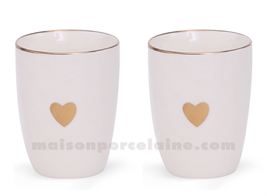 MATINS CALINS - SET/2 GOBELETS BLANC - D8 H10,3CM