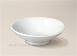 MISE EN BOUCHE PORCELAINE BLANCHE DESIGN RONDE PIED 8X2