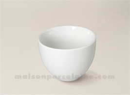 MISE EN BOUCHE PORCELAINE BLANCHE VERRE BOULE 6.5X5