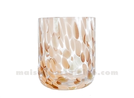MOUCHETÉ DORÉ - VERRE GOBELET D8 H9,5CM