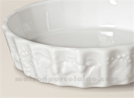 MOULE TARTE CALIFORNIA PORCELAINE BLANCHE INDIVIDUEL D12 - Maison de la  Porcelaine