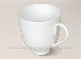 MUG PORCELAINE BLANCHE LIMOGES BOULE MERCURE H10X9,5CM
