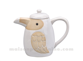 OISEAU BLANC - THÉIÈRE L12,5 P12,5 H16CM