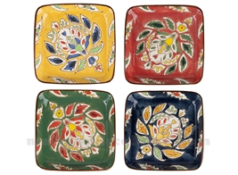 ORCHILA - ASSIETTE CARREE 12X12CM - SET/4