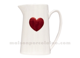 PICHET CŒUR GM ROUGE L17,8 P12,5 H21,3CM