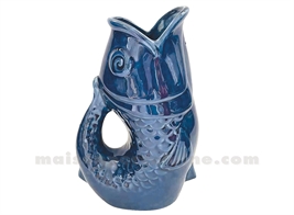 PICHET VASE POISSON GM BLEU L16,5 P11 H25,3CM