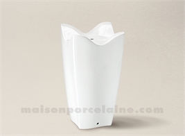 PIED DE LAMPE LIMOGES PORCELAINE BLANCHE TULIPE 21X29