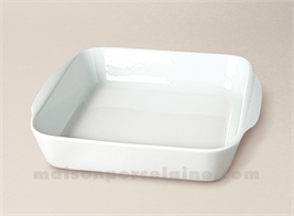 PLAT A FOUR ROTIR CARRE PORCELAINE BLANCHE 25X22