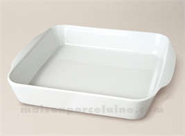 PLAT A FOUR ROTIR CARRE PORCELAINE BLANCHE 32X27