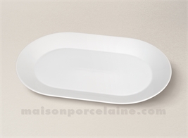 PLAT / ASSIETTE GOURMET OVALE PORCELAINE BLANCHE AUCKLAND 32CM