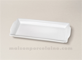 PLAT CAKE PORCELAINE BLANCHE TRAITEUR 23.7X11.7