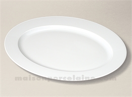 PLAT OVAL LIMOGES PORCELAINE BLANCHE EMPIRE  42X30.5CM