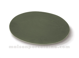 PLAT OVAL PORCELAINE OKRA OLIVE 24,5X17,5CM