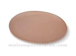 PLAT OVAL PORCELAINE OKRA TERRACOTA 24,5X17,5CM