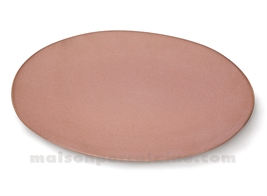 PLAT OVAL PORCELAINE OKRA TERRACOTA 36X25,5CM