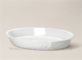 PLAT OVALE CALIFORNIA PORCELAINE BLANCHE SABOT N°12 39X22