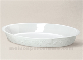 PLAT OVALE CALIFORNIA PORCELAINE BLANCHE SABOT N°14 45X27