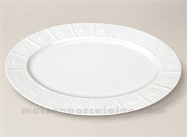 PLAT OVALE LIMOGES PORCELAINE BLANCHE OSMOSE