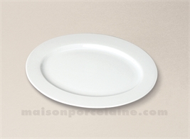 PLAT OVALE/RAVIER PORCELAINE BLANCHE OVALE AILE SOLOGNE 25.5X18.5